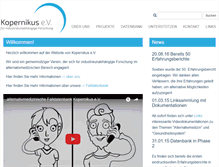 Tablet Screenshot of kopernikus.org
